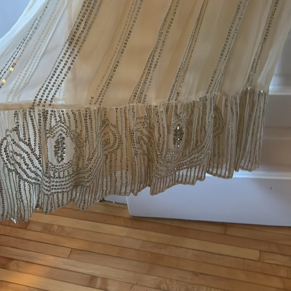 Carolina K-Sequin Embellished Cream Dress from Anthropologie XL - Picture 9 of 9